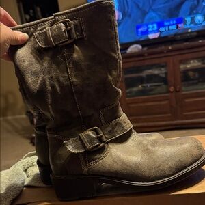 Decree Gray Combat & Moto Boots